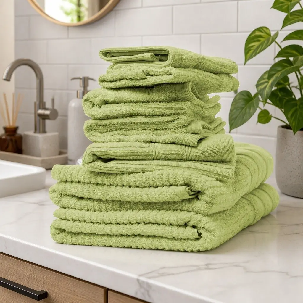 Egyptian Cotton 600 GSM 8 Piece Towel Set Soft Absorbent Durable Bath Hand Face Towels Bath Mat