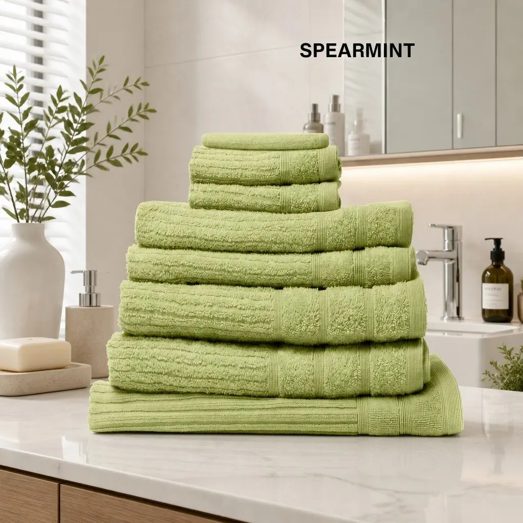 Egyptian Cotton 600 GSM 8 Piece Towel Set Soft Absorbent Durable Bath Hand Face Towels Bath Mat