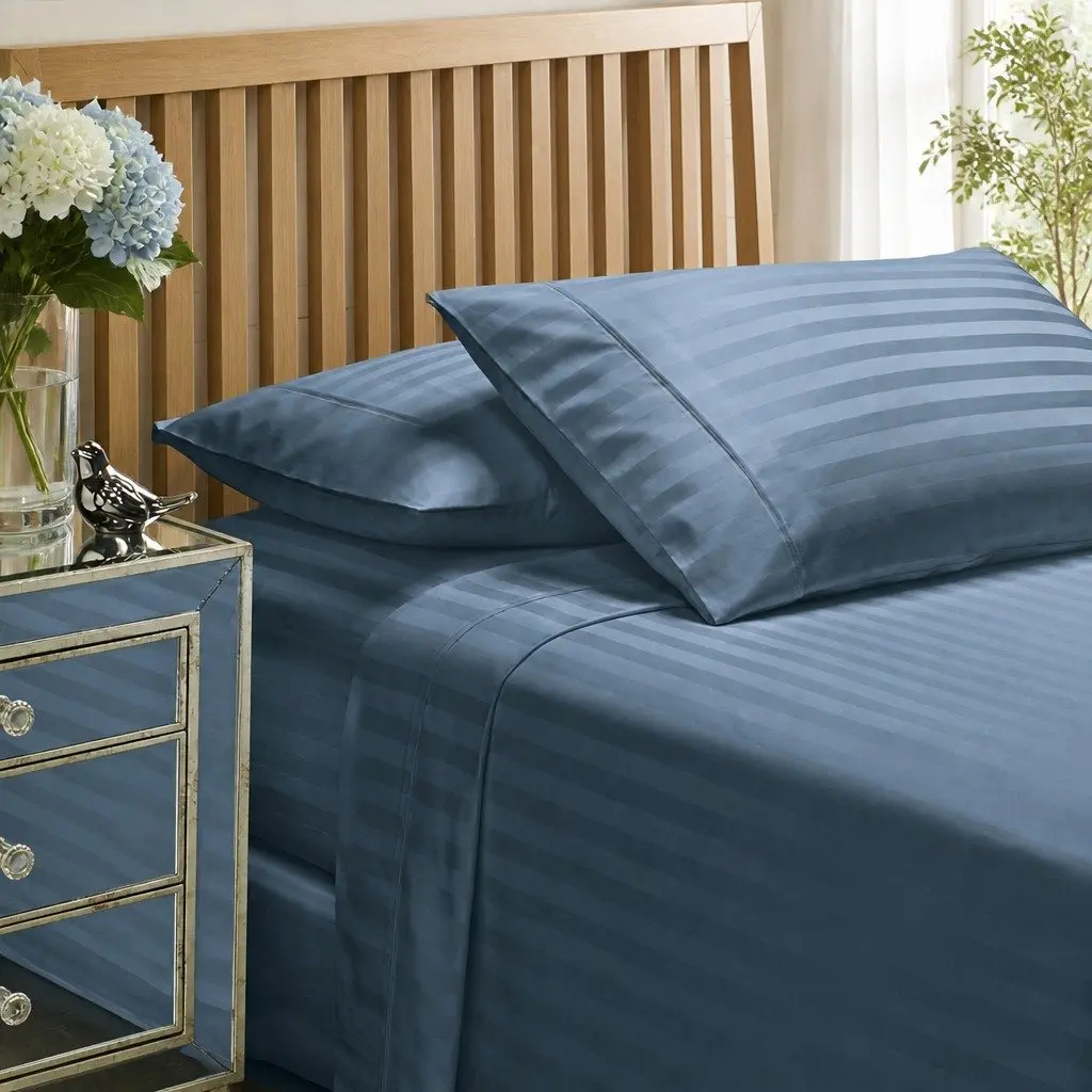 1200 Thread Count Sheets in Blue Fog