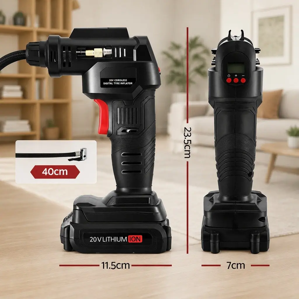 Cordless Air Compressor Portable Tyre Inflator 20V 120PSI