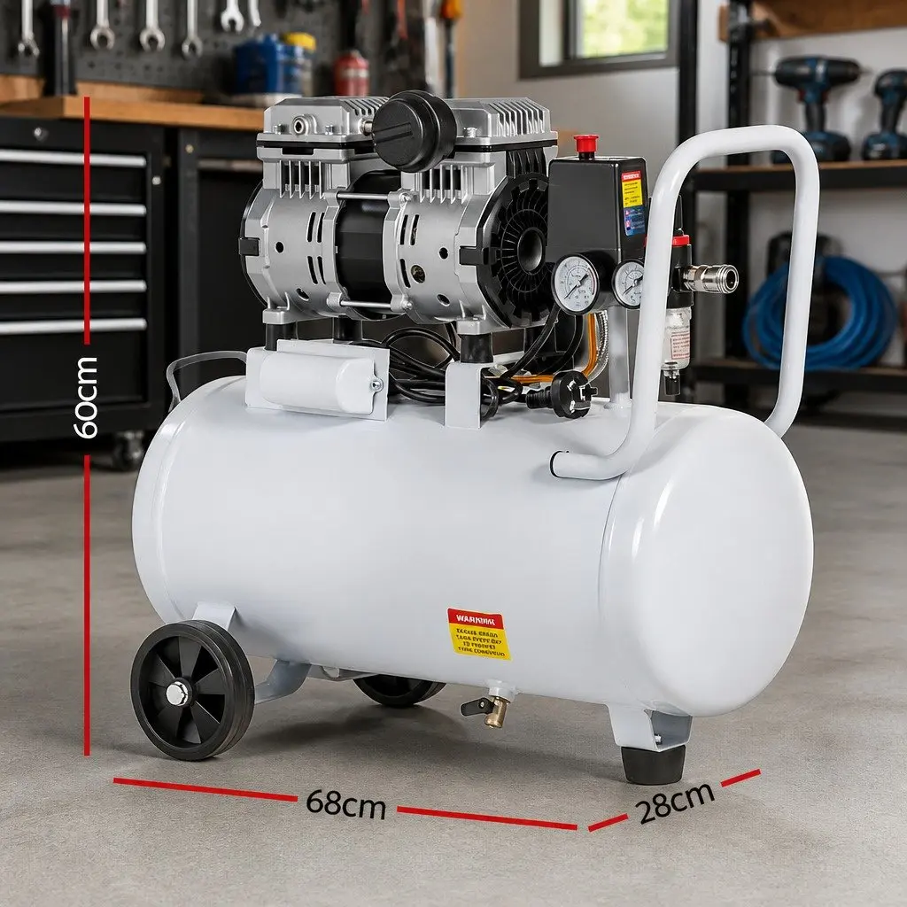 30L Air Compressor Quiet Oil-Free Portable 40L/Min 0.75HP
