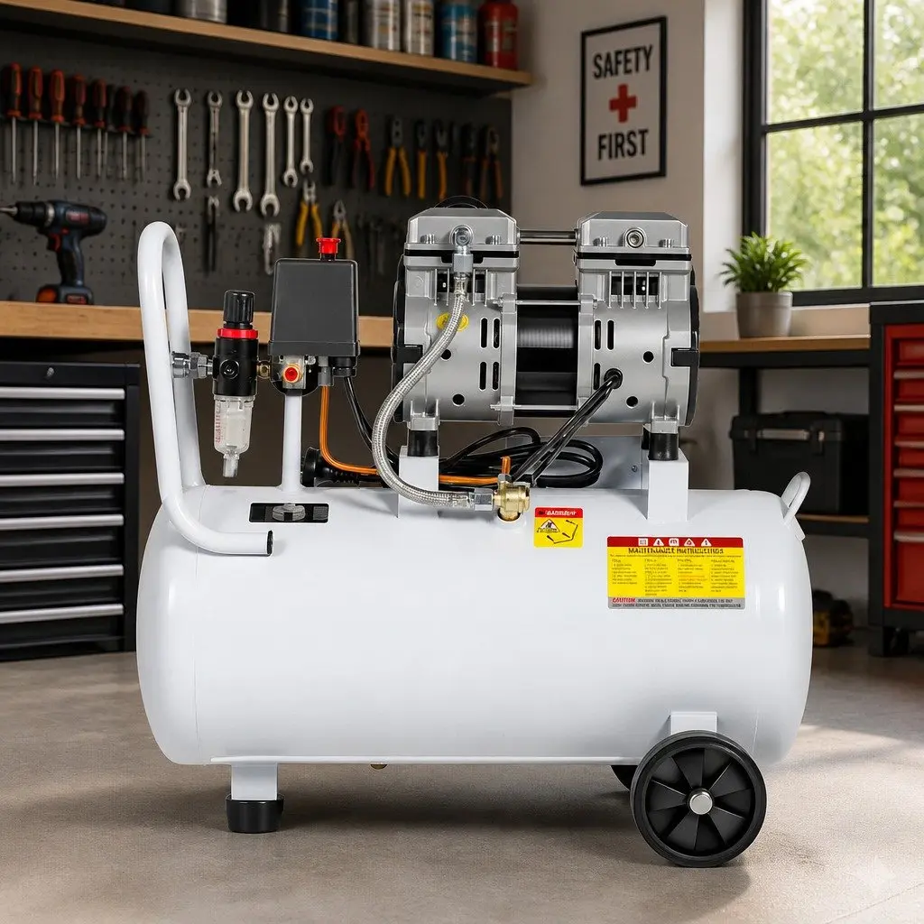 30L Air Compressor Quiet Oil-Free Portable 40L/Min 0.75HP