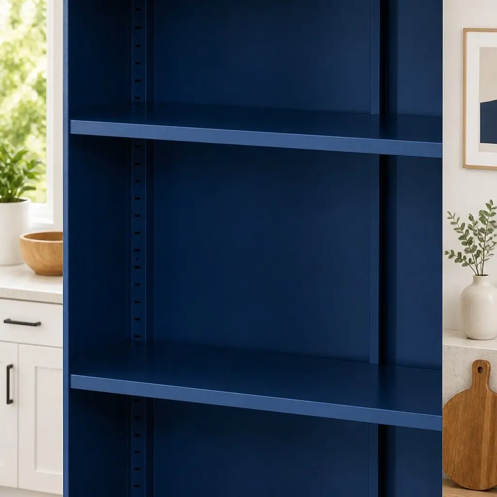 Blue Metal Buffet Sideboard Cabinet Storage Dining Room Furniture with