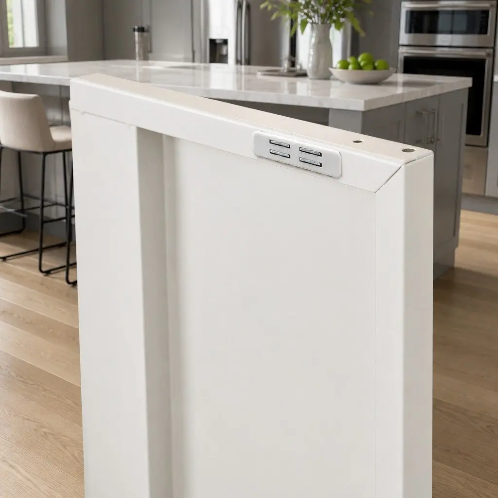 Buffet Sideboard Cabinet White Metal with Adjustable Shelves and Hooks 80cm x 40cm x 1015cm