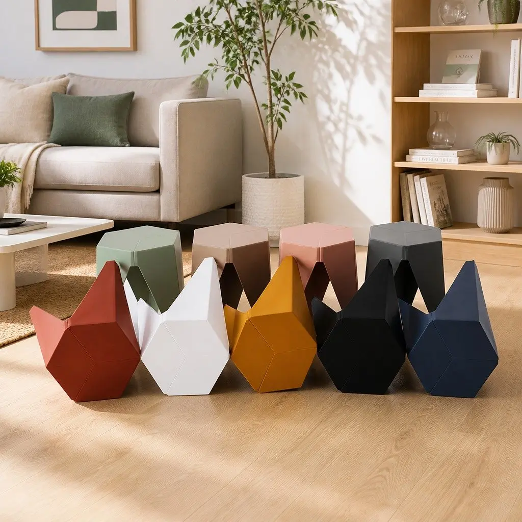Set of 2 Puzzle Bar Stools