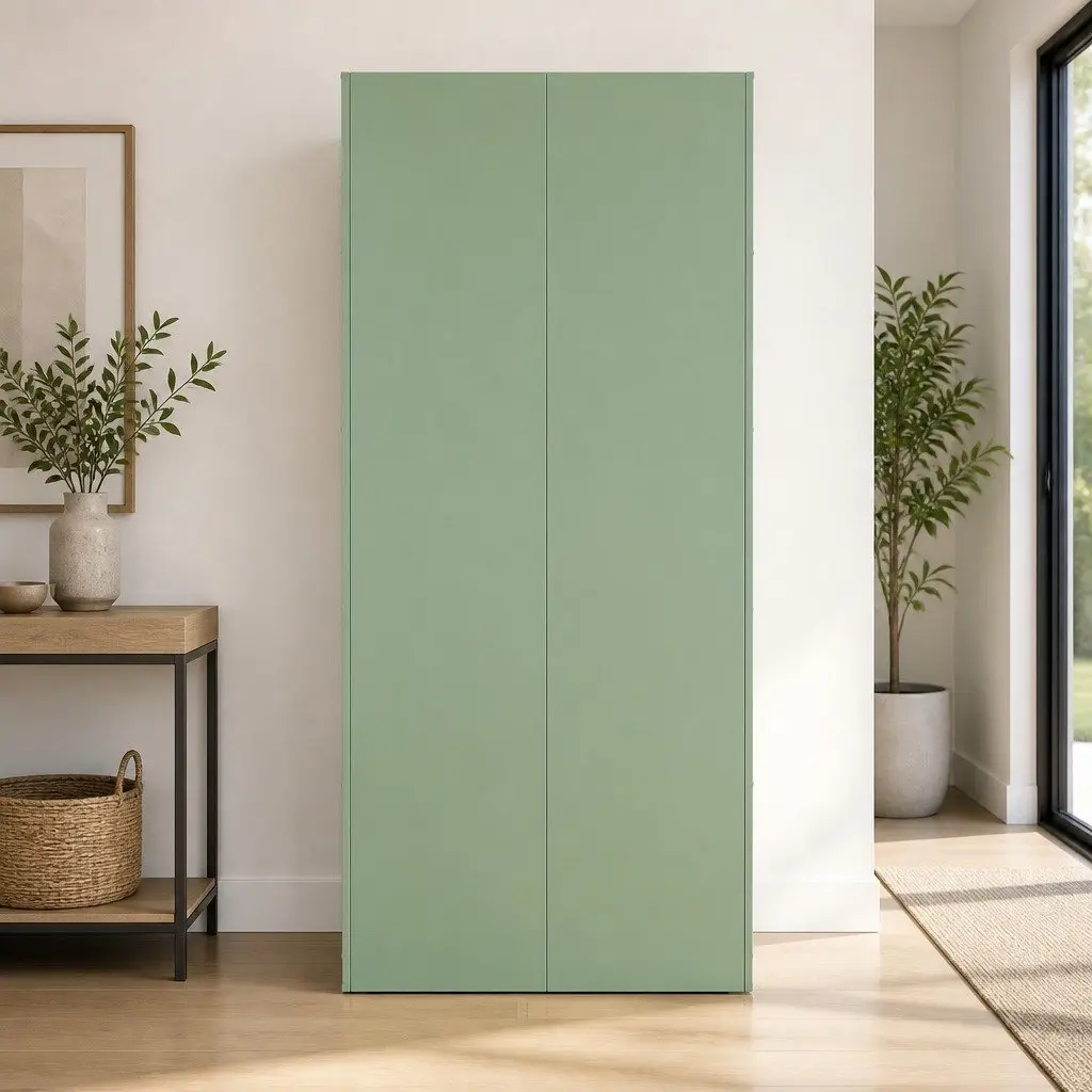 Buffet Sideboard 5-Tier Storage Cabinet Light Green Modern Dining Room Furniture