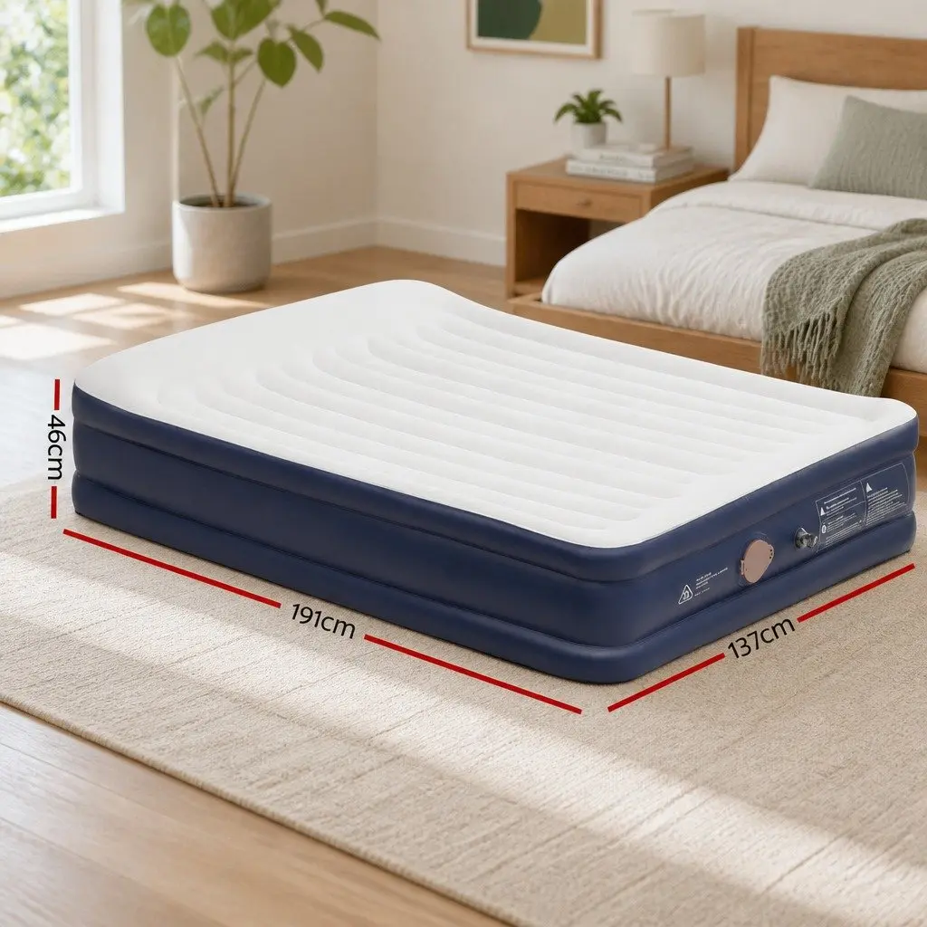 Double Air Mattress Flocked Sleeping Surface 46cm