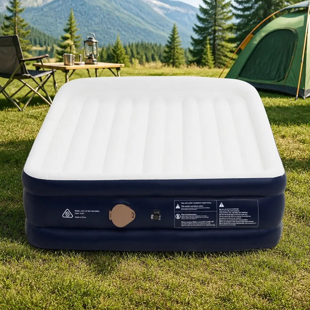 Double Air Mattress Flocked Sleeping Surface 46cm