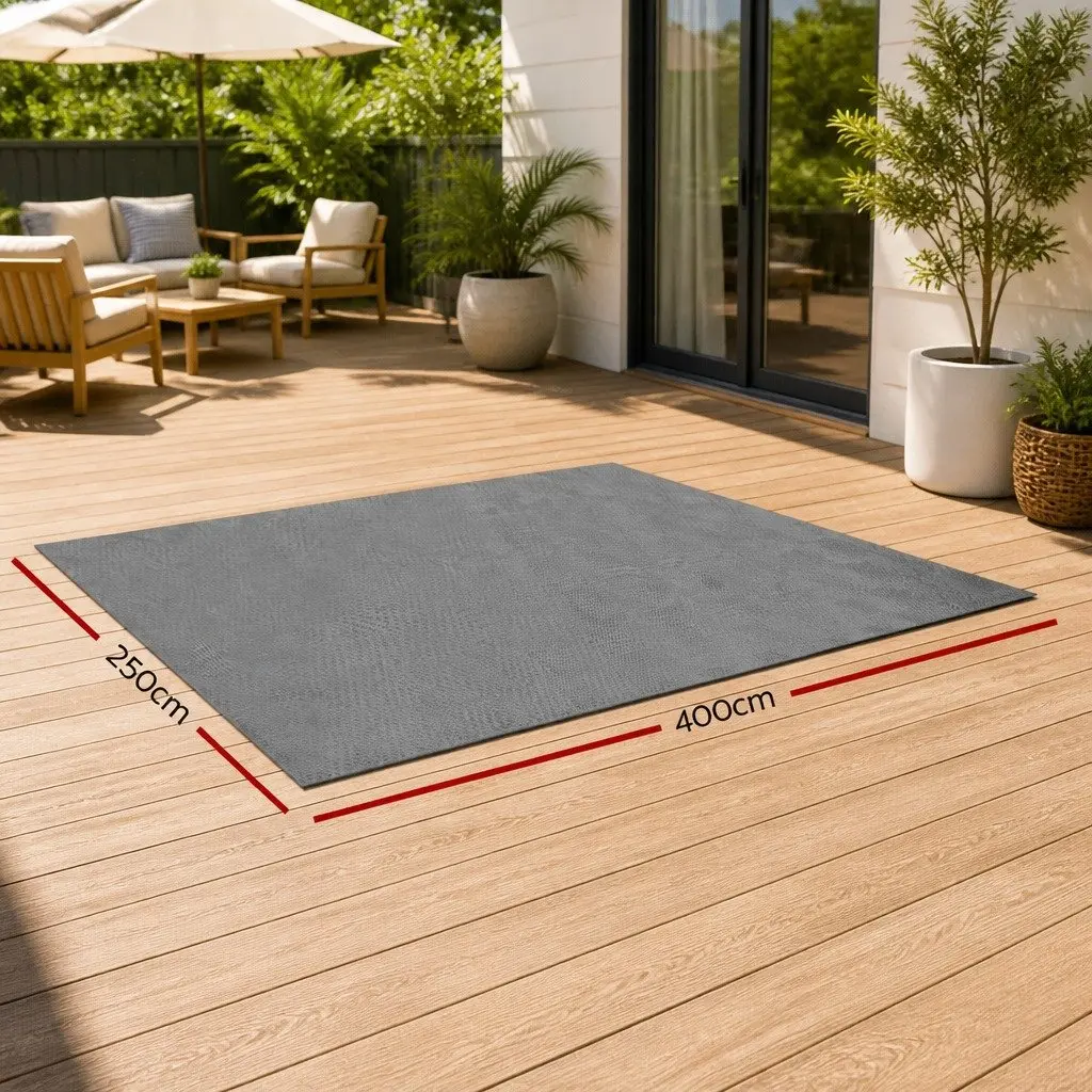 Caravan Matting Heavy-duty Grey 4M x 2.5M Breathable Non-slip Mesh Outdoor