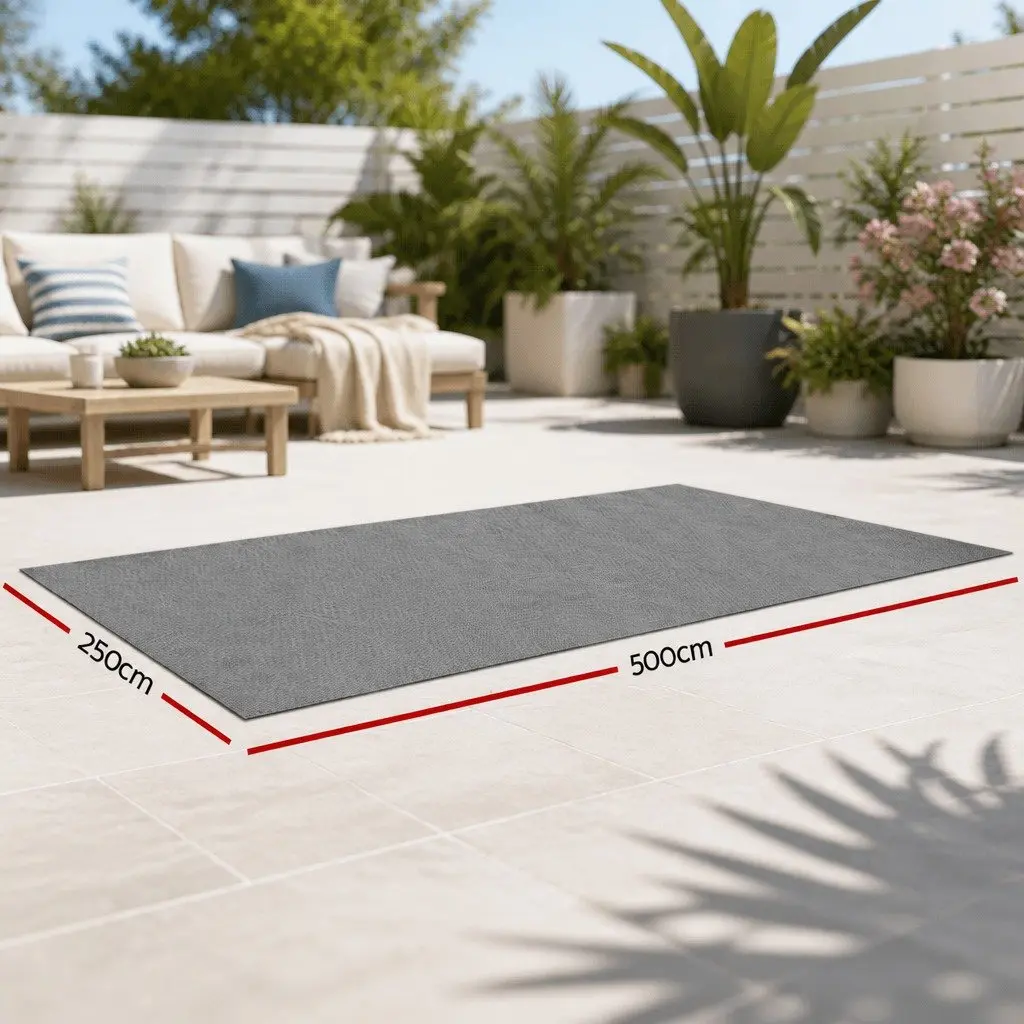 Caravan Matting Non-Slip Breathable 5M x 2.5M Grey