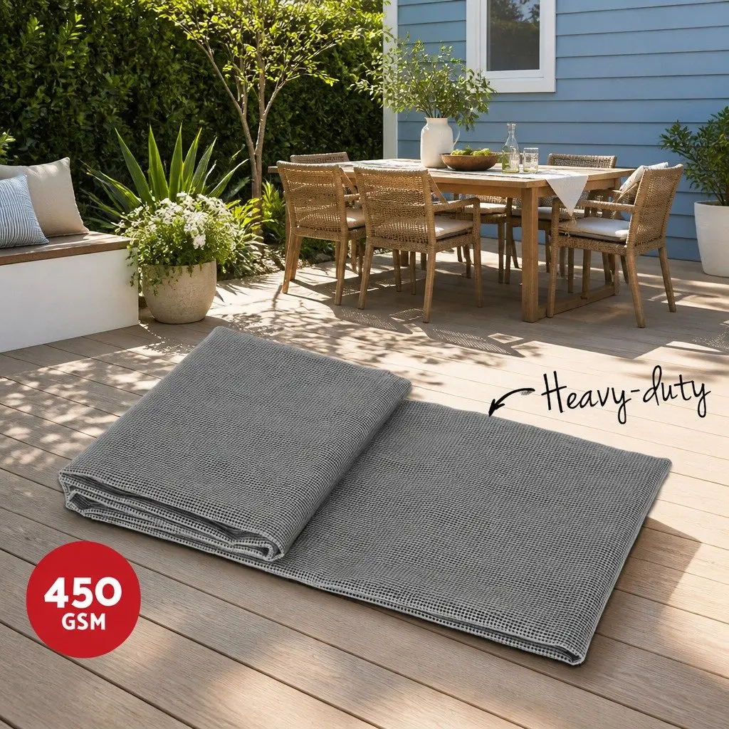 Caravan Camping Accessories Breathable Grey Floor Mats 6M x 2.5M Heavy-duty Non-slip