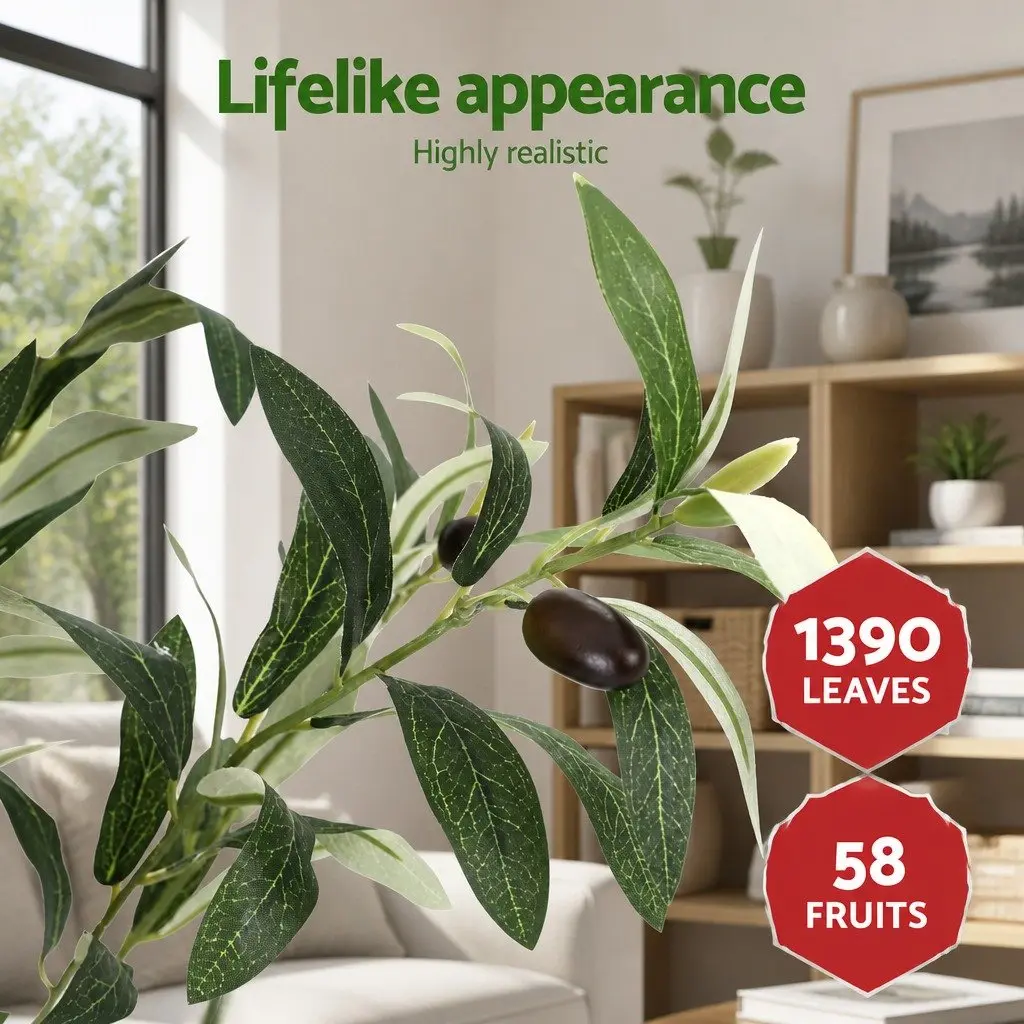 Artificial Olive Tree 210cm Indoor Outdoor Decor Faux Plant Green Lifelike Home