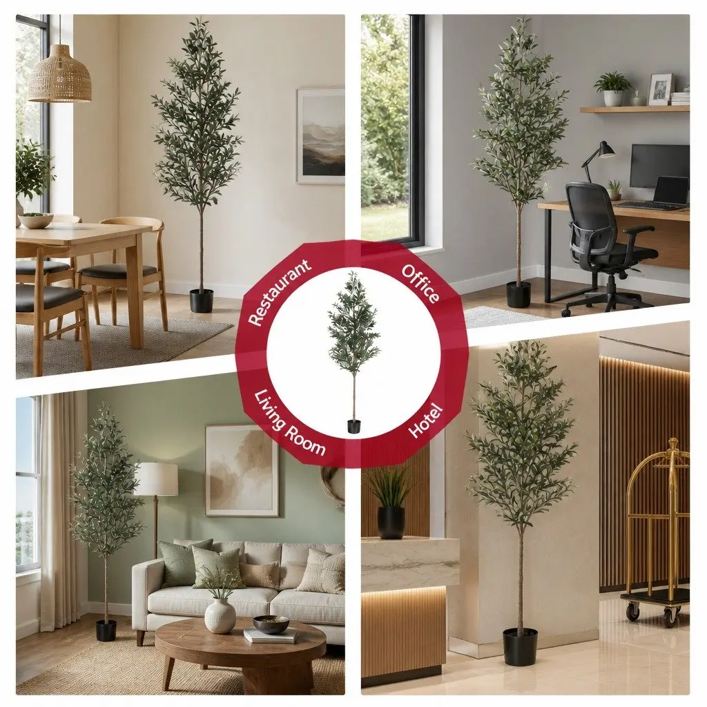 Artificial Olive Tree 210cm Indoor Outdoor Decor Faux Plant Green Lifelike Home