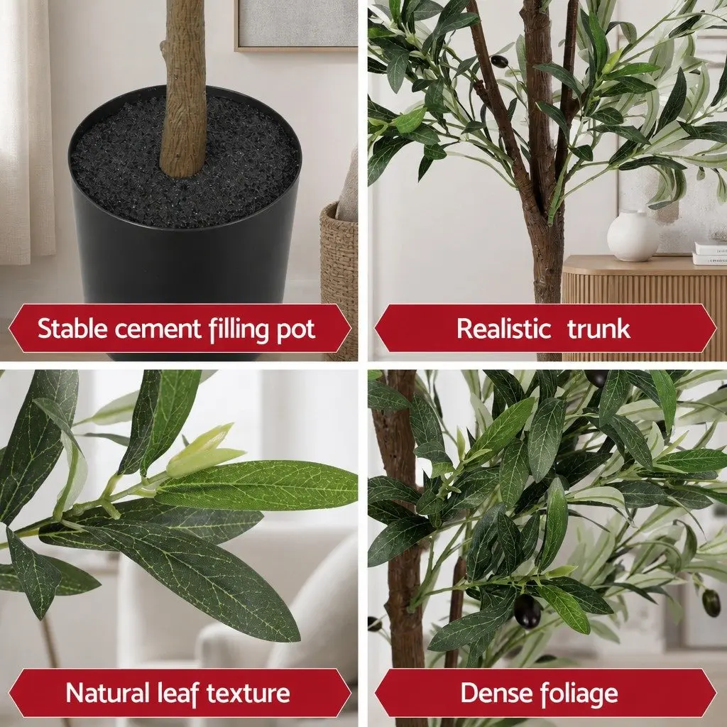 Artificial Olive Tree 210cm Indoor Outdoor Decor Faux Plant Green Lifelike Home