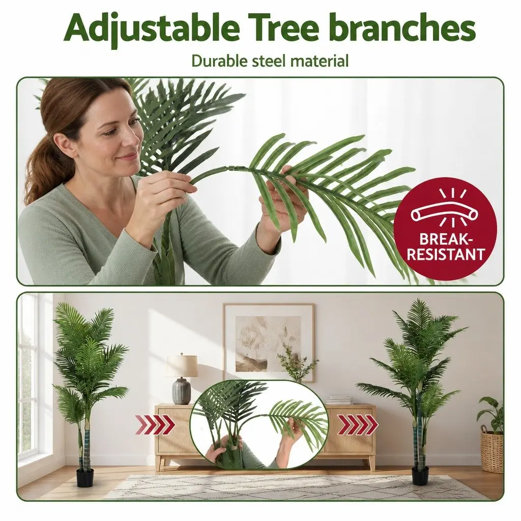 180cm Artificial Palm Tree Indoor Outdoor Fake Faux Plants Home Garden Decor