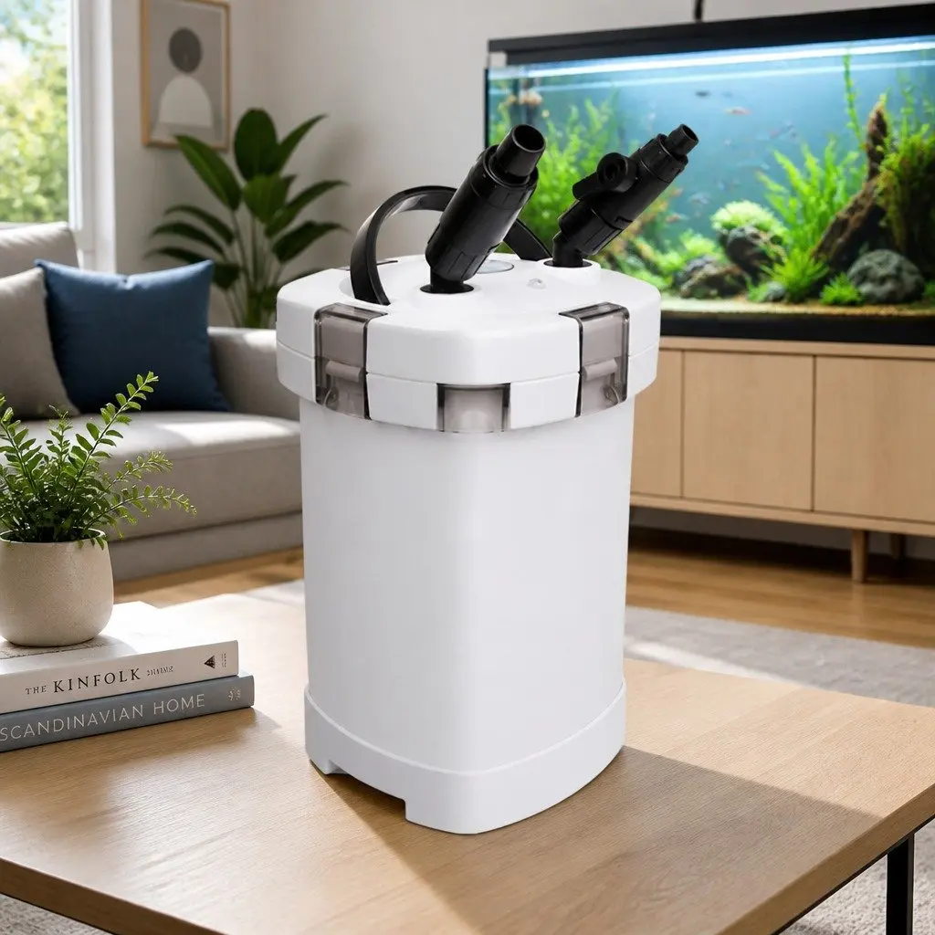 External Canister Aquarium Filter Pump 1250L/H 4 Stage Filtration 250 Litres
