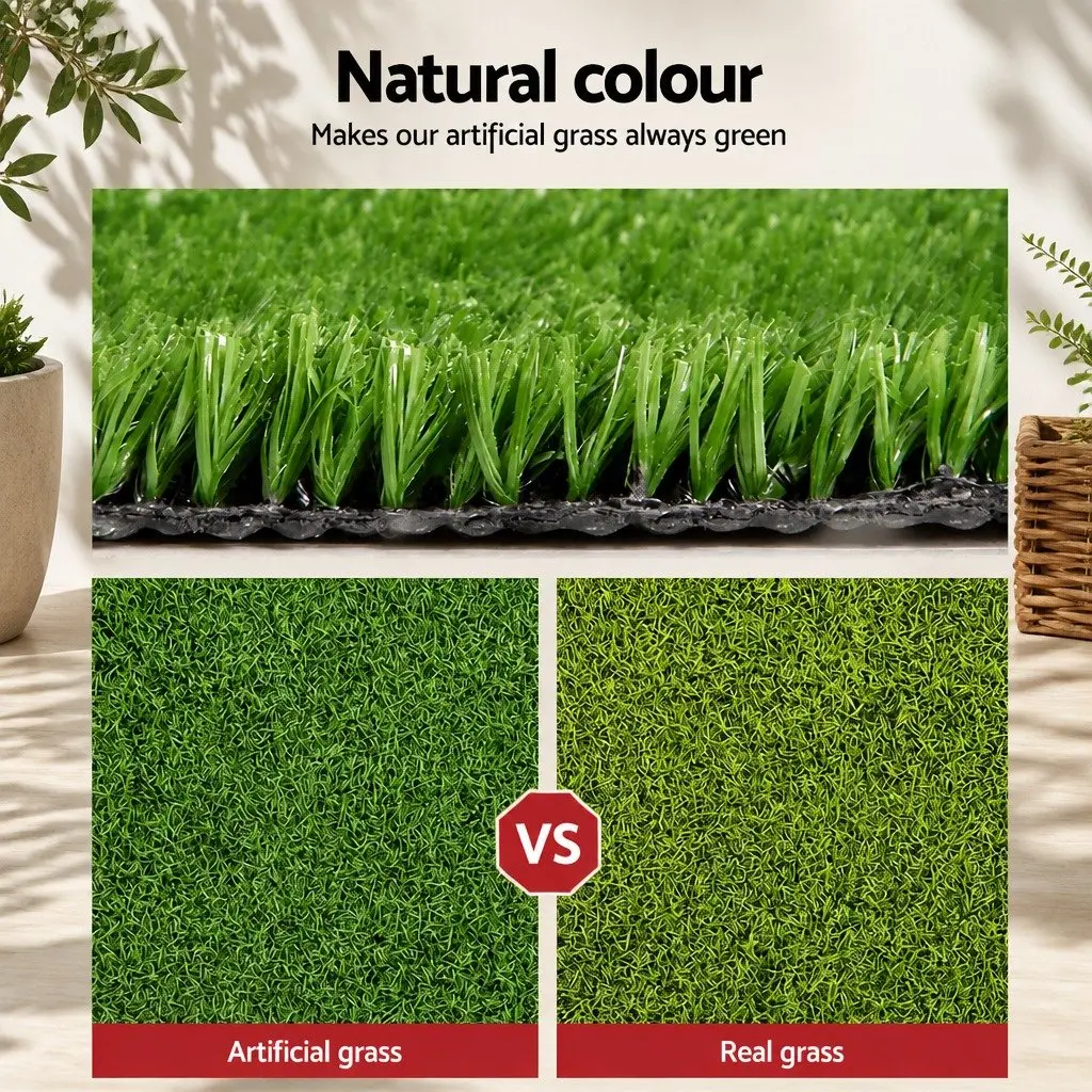Artificial Grass Synthetic Lawn Turf Olive Green 1m x 20m 17mm Roll