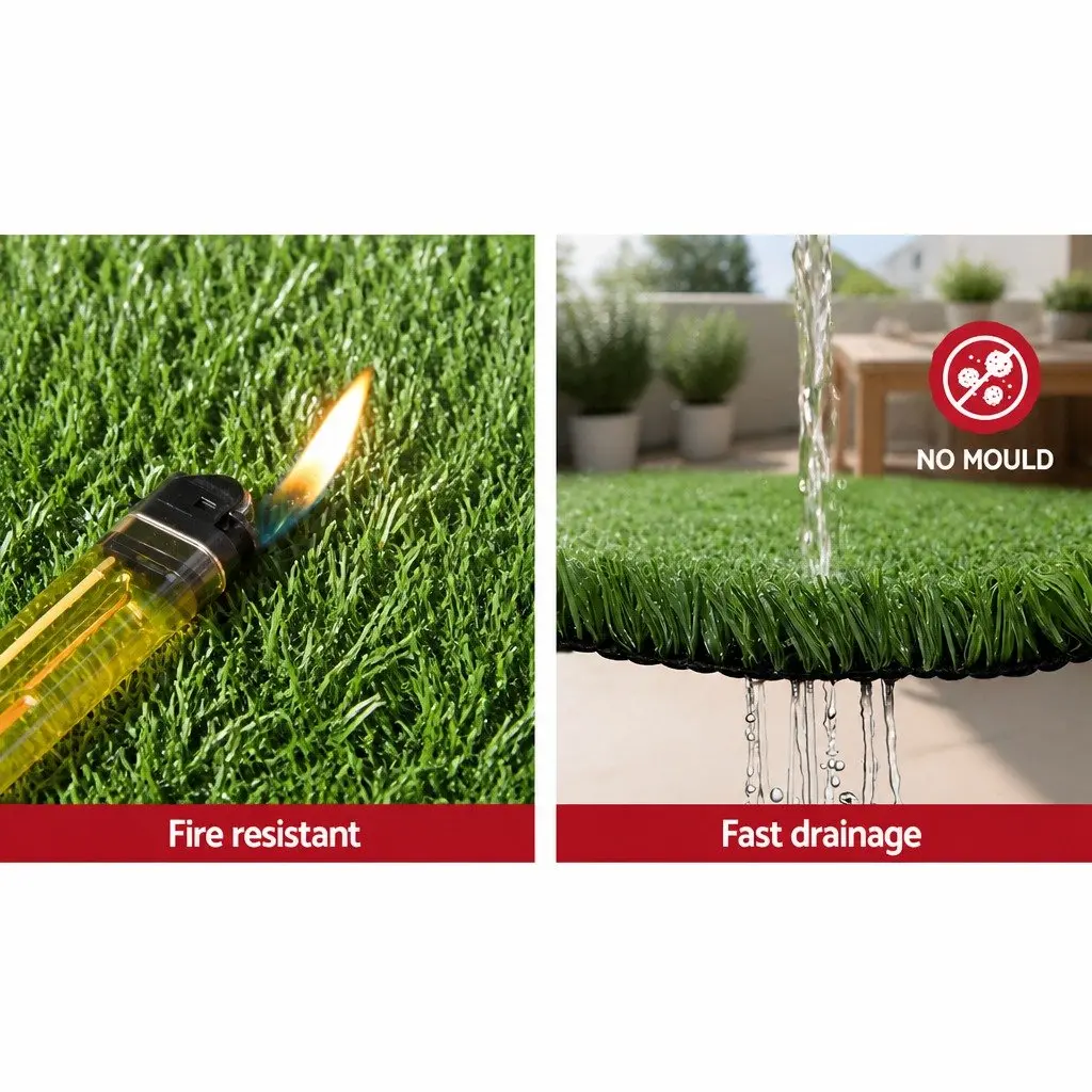 Artificial Grass Synthetic Lawn Turf Olive Green 1m x 20m 17mm Roll