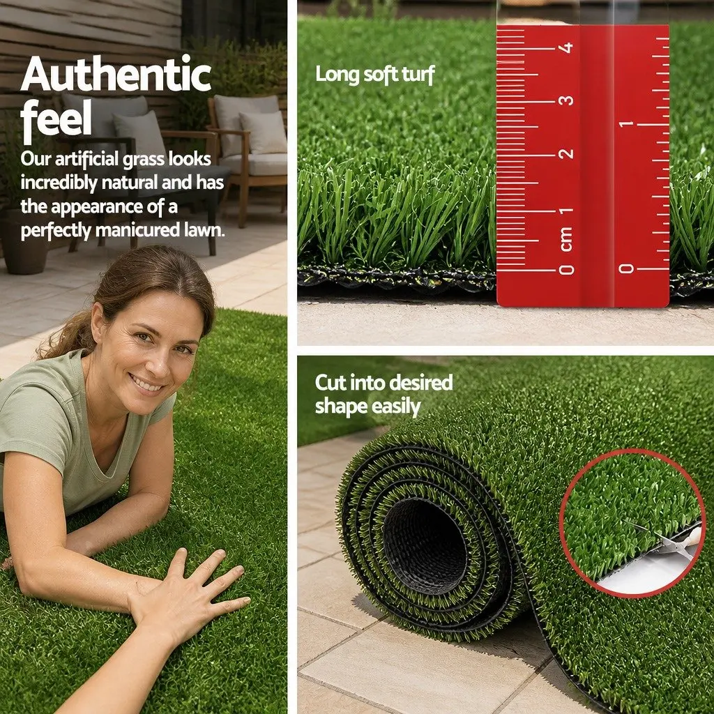 Artificial Grass Synthetic Lawn Turf Olive Green 1m x 20m 17mm Roll