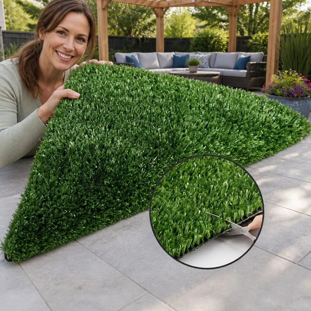 Olive Green Synthetic Turf 2m x 5m