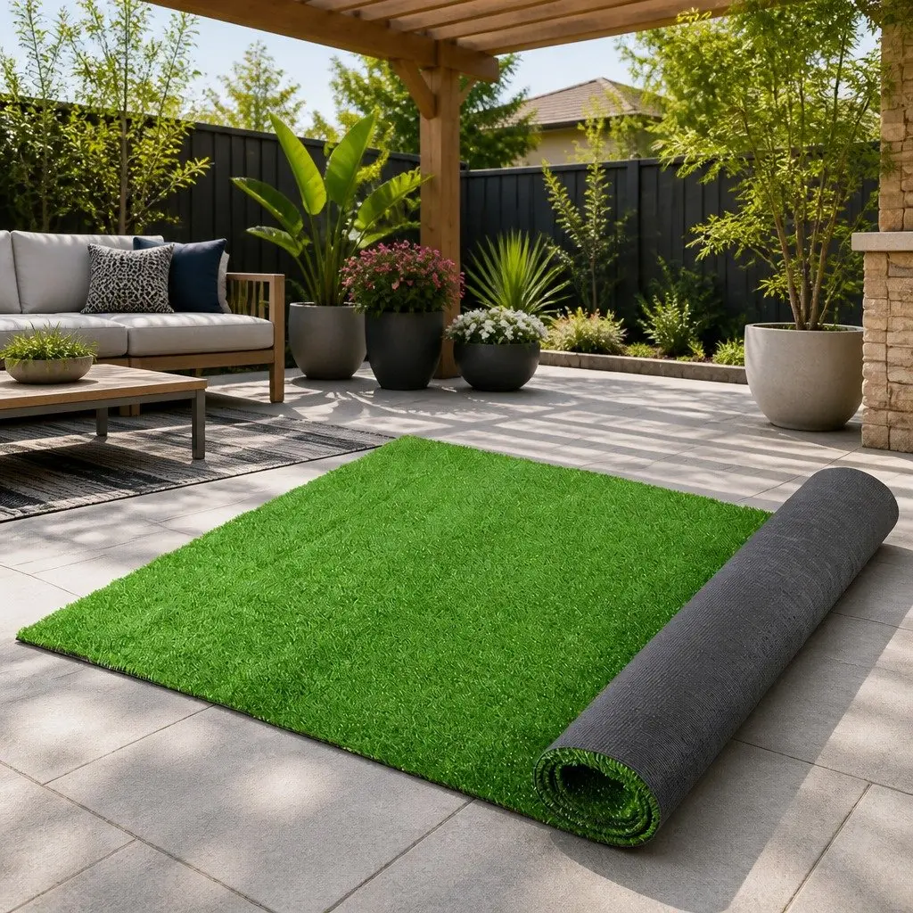 Olive Green Synthetic Turf 2m x 5m