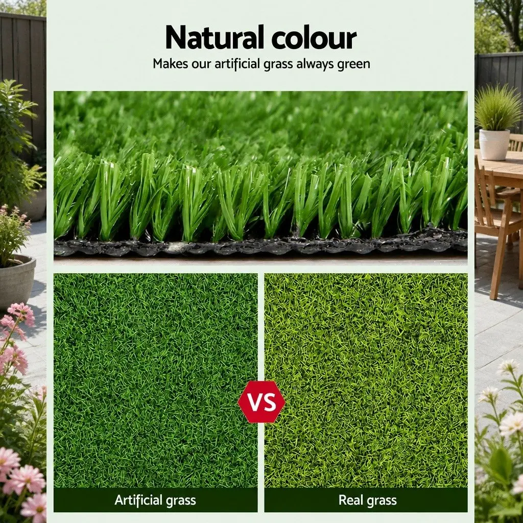 Synthetic Grass Artificial Turf Realistic Appearance 20 SQM Olive Green