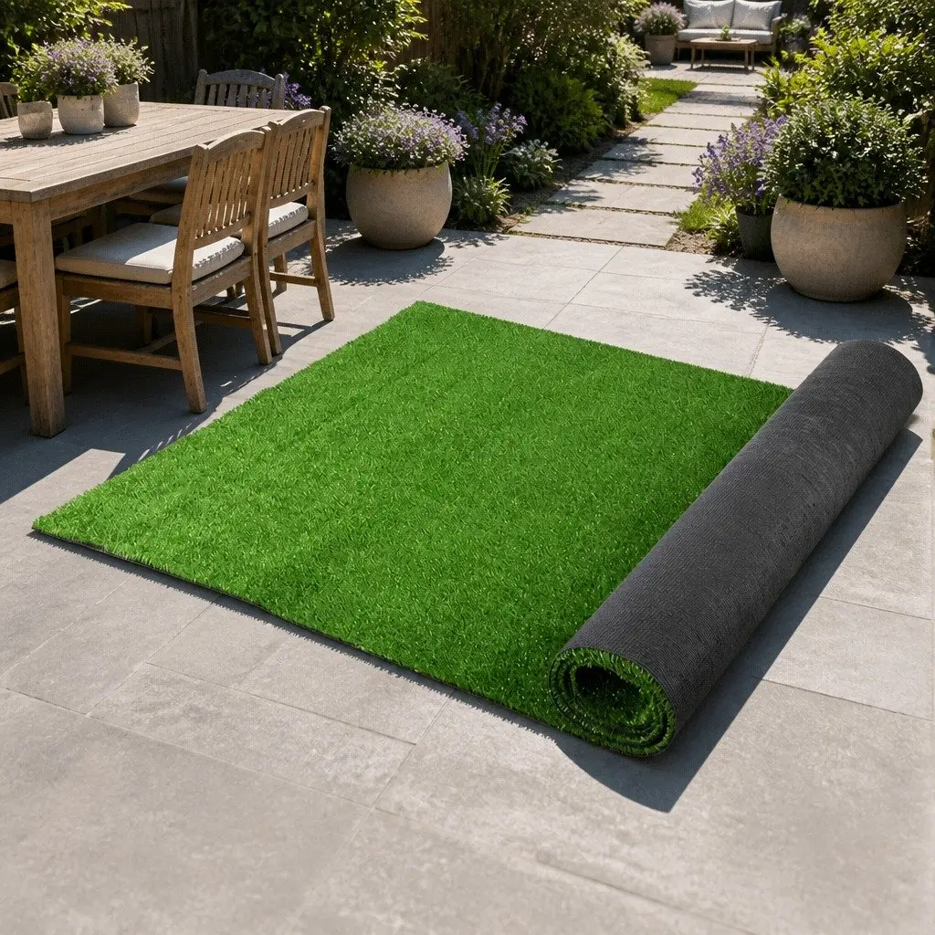 Synthetic Grass Artificial Turf Realistic Appearance 20 SQM Olive Green