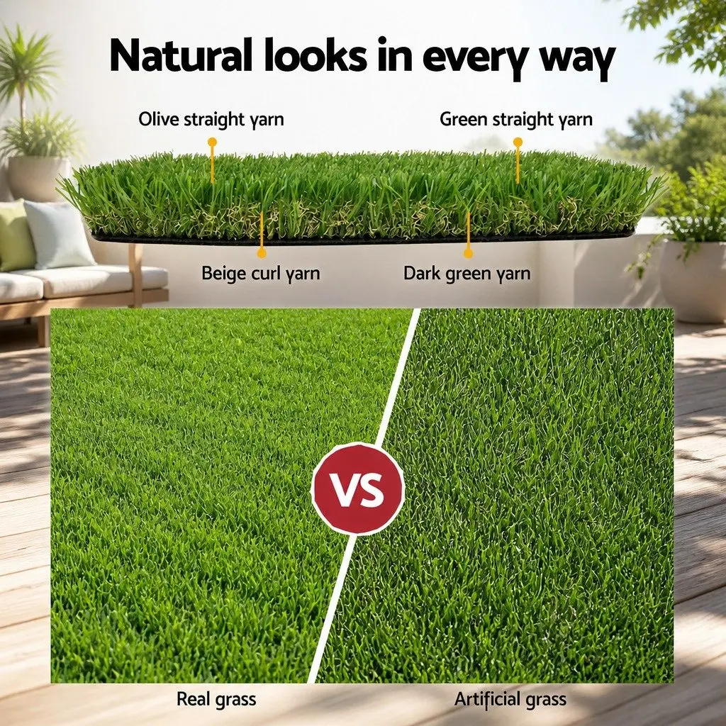 Synthetic Grass Artificial Turf 20mm Pile 1m Wide Roll