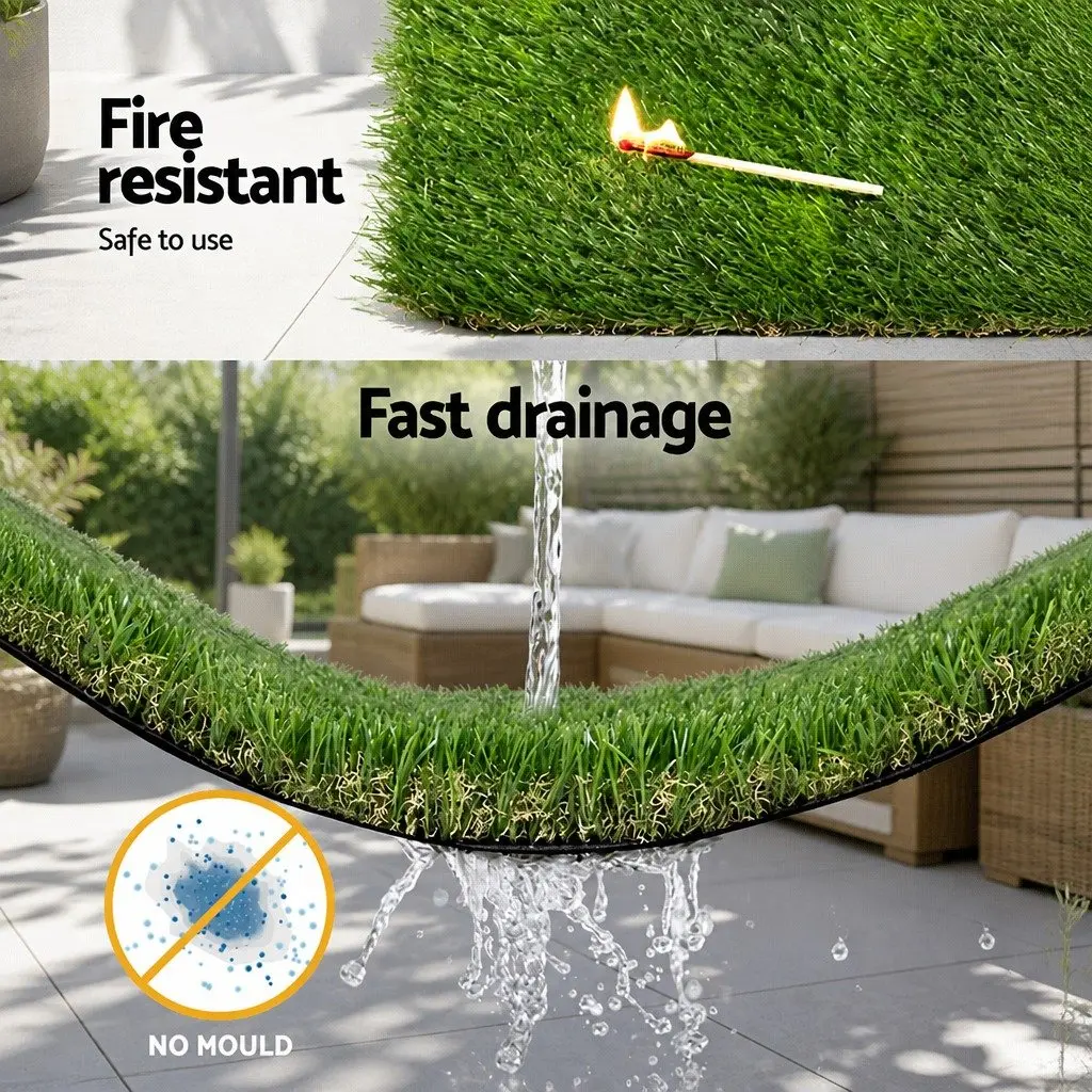 Synthetic Grass Artificial Turf 20mm Pile 1m Wide Roll