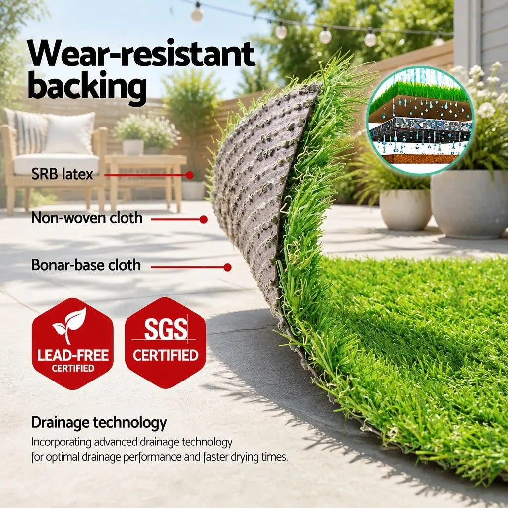 Synthetic Grass Artificial Turf 20mm Pile 1m Wide Roll