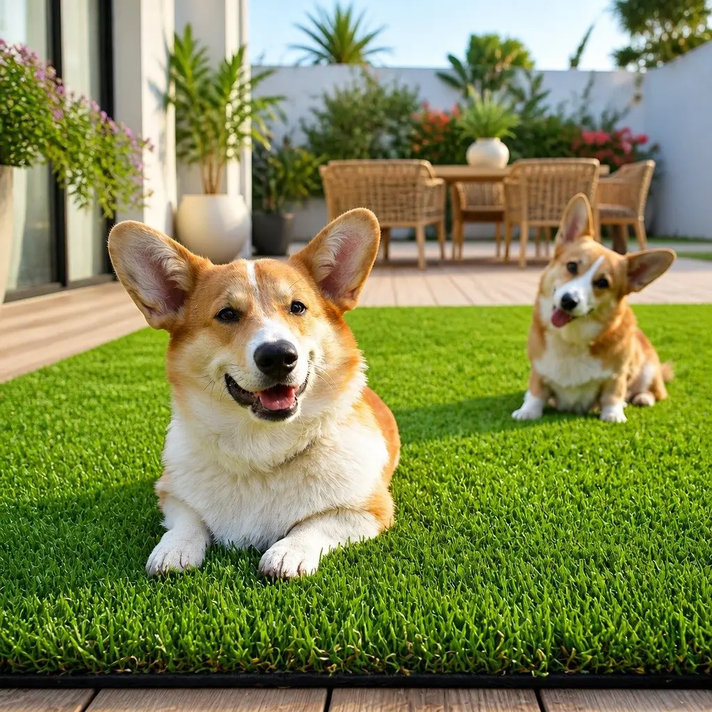 Synthetic Artificial Grass Turf 20mm Pile 2m x 5m Four-Tone Lawn Garden Outdoor