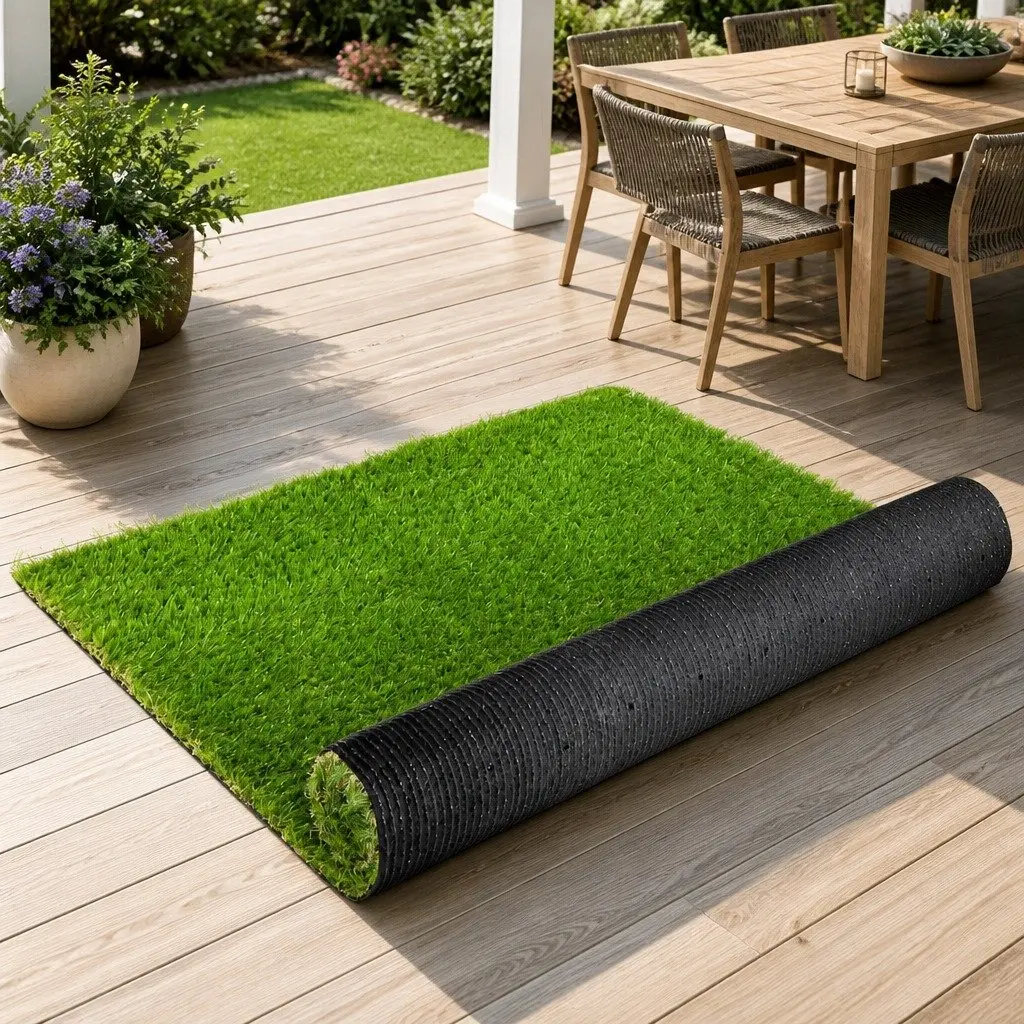 Synthetic Artificial Grass Turf 20mm Pile 2m x 5m Four-Tone Lawn Garden Outdoor