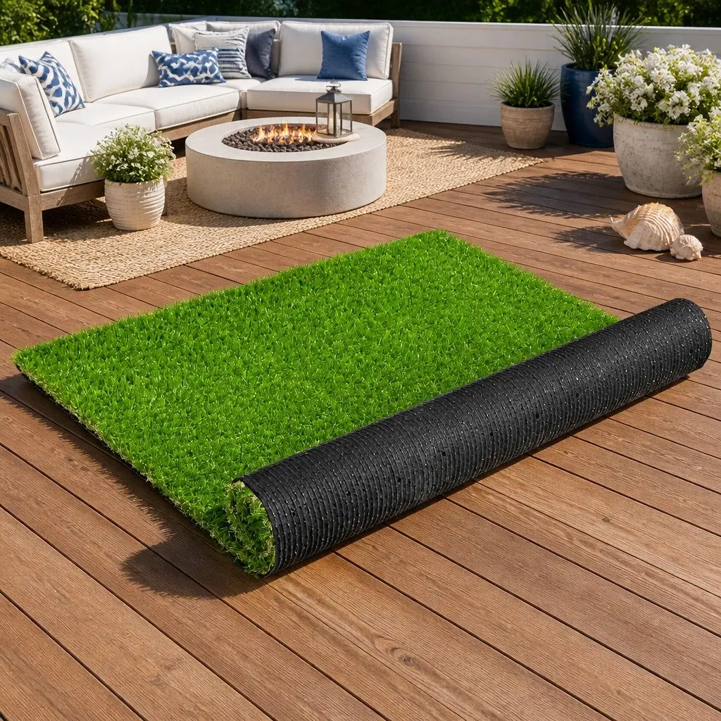 Artificial Grass Synthetic Lawn Turf 30mm Thick 2m x 5m Green Realistic Fake Grass