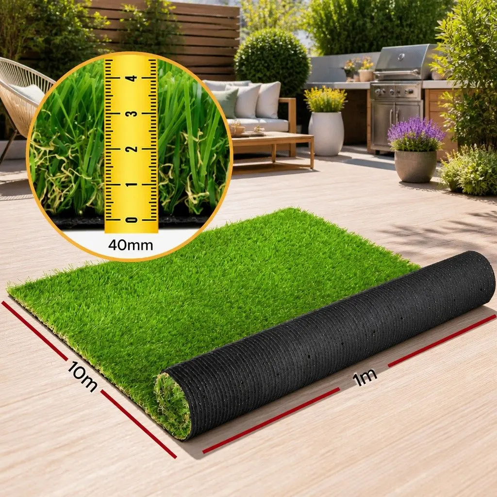 Artificial Grass 40mm Synthetic Turf Green 2m x 5m