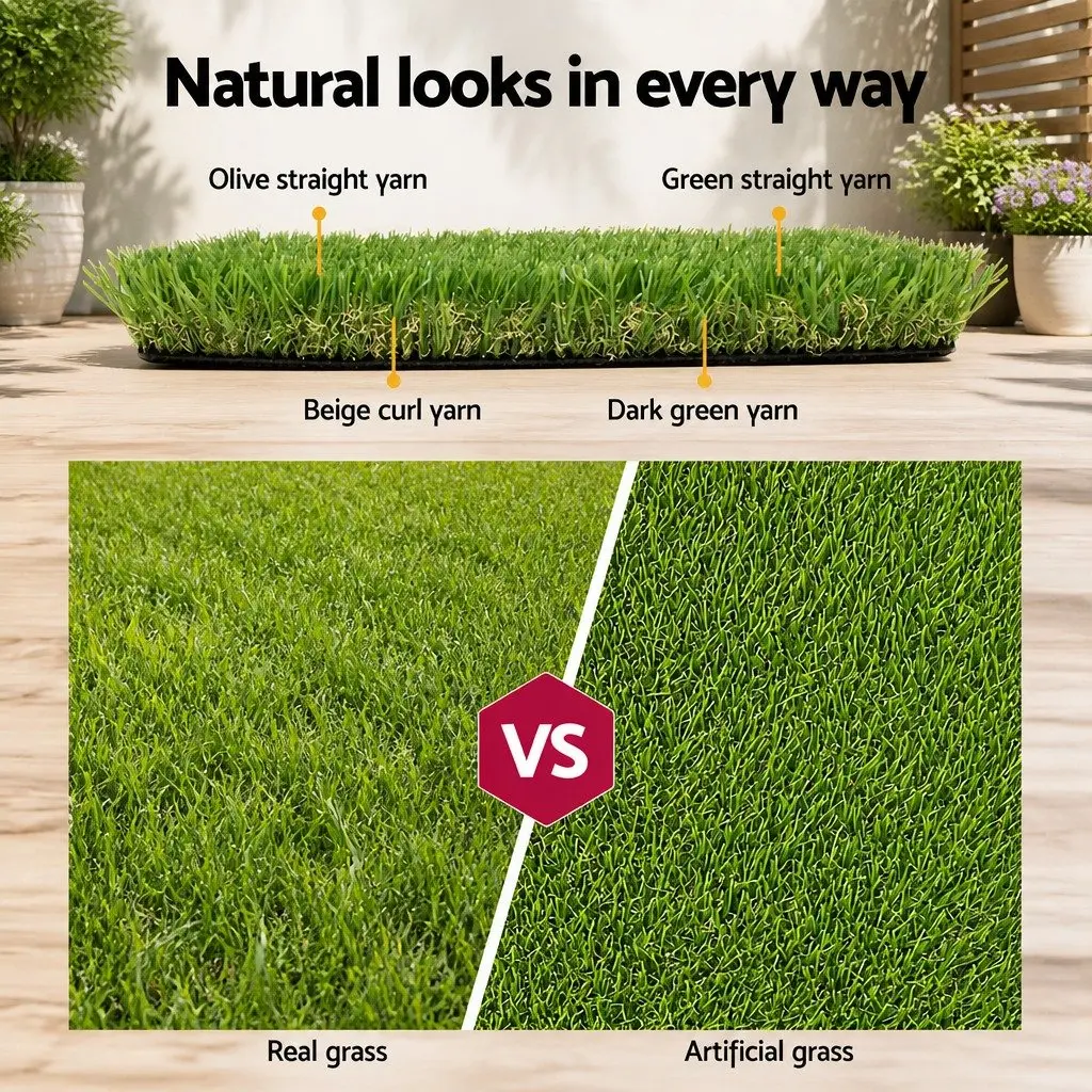 Artificial Grass 40mm Synthetic Turf Green 2m x 5m