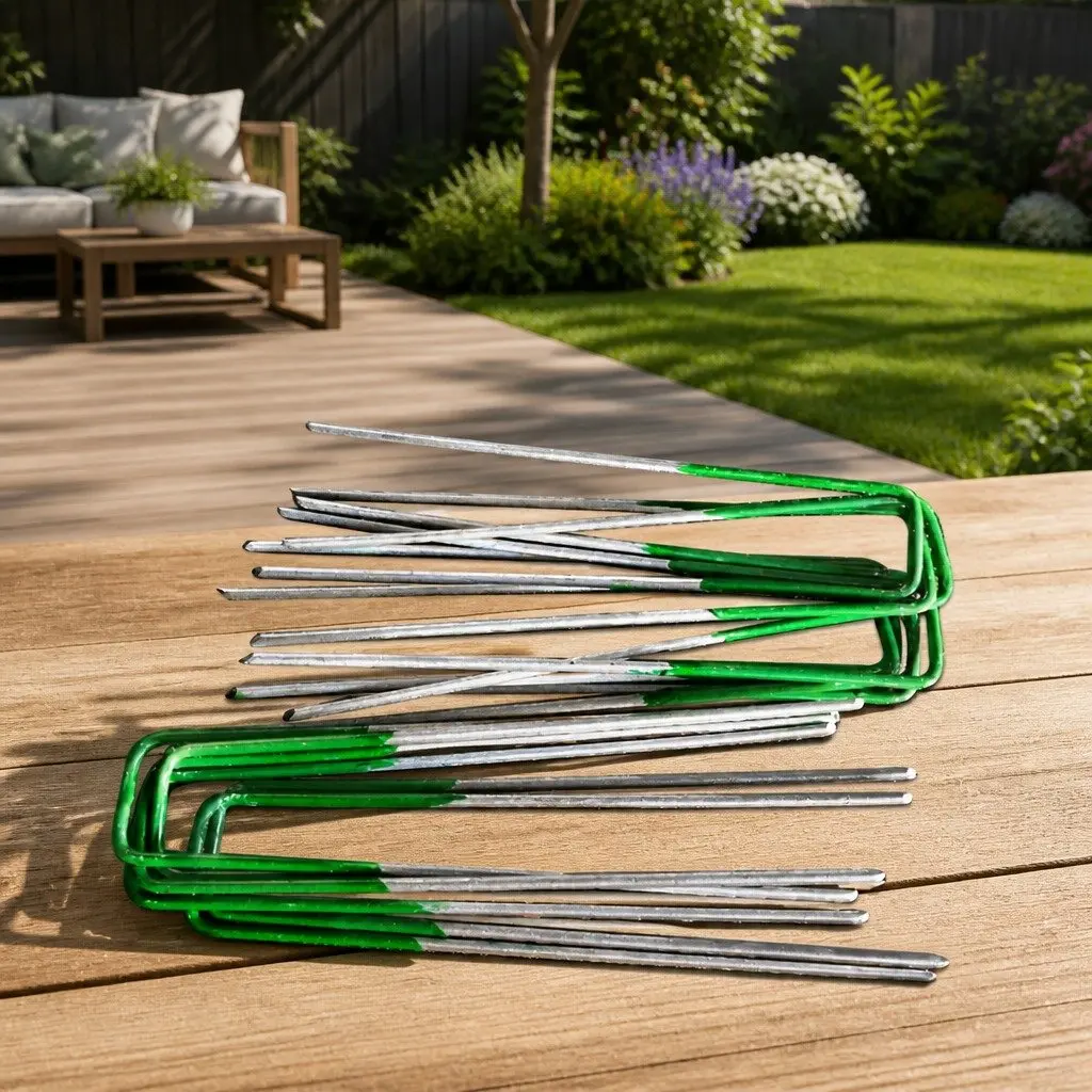 Synthetic Grass Pins U-Shape Galvanized Steel 150mm Long 3mm Thick