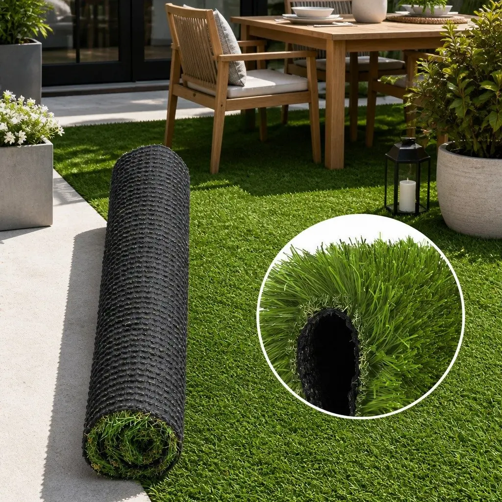 Artificial Grass Synthetic Turf 30mm Thick 2m x 5m Lawn Garden Outdoor Fake