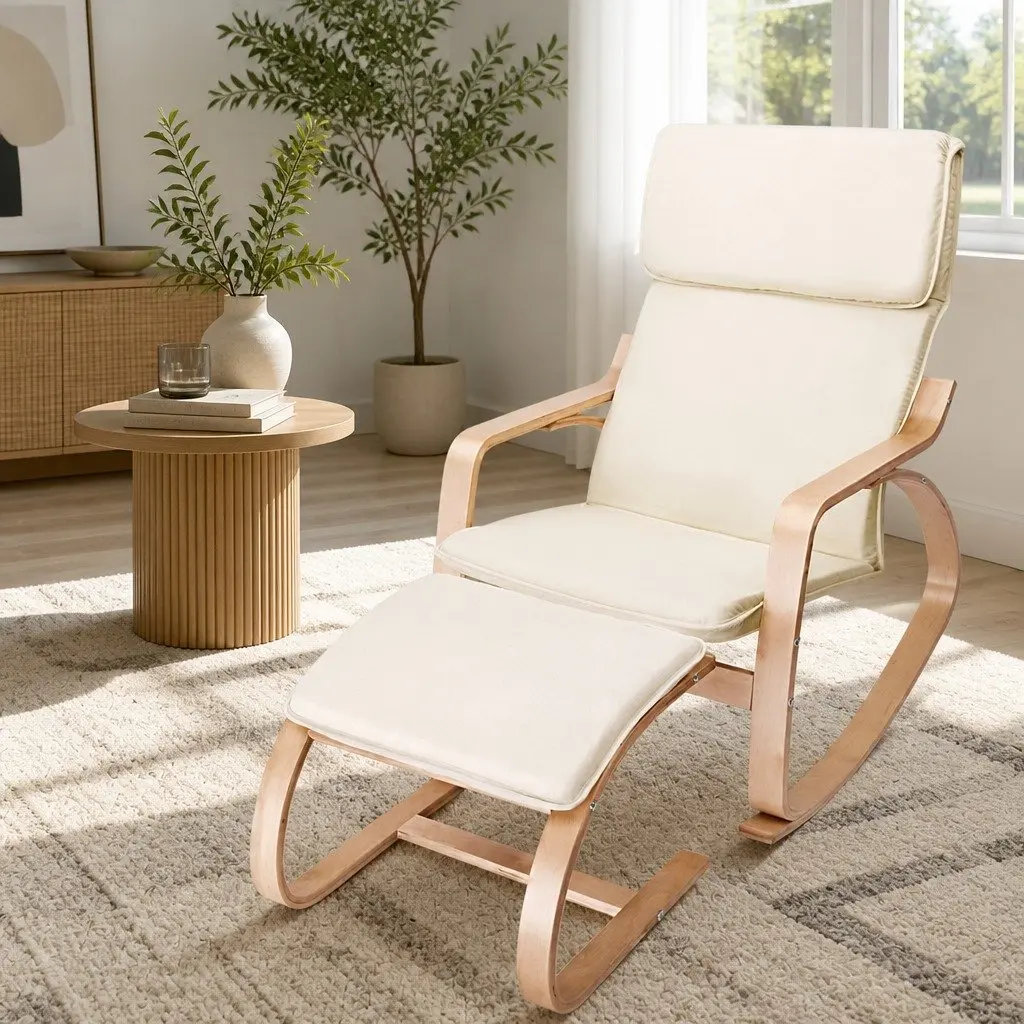 Rocking Armchair with Footstool