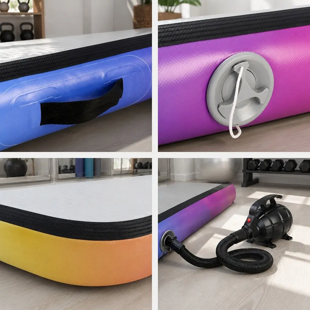 Air Track Gymnastics Mat Inflatable 3M Tumbling Exercise Mat with Electric Pump
