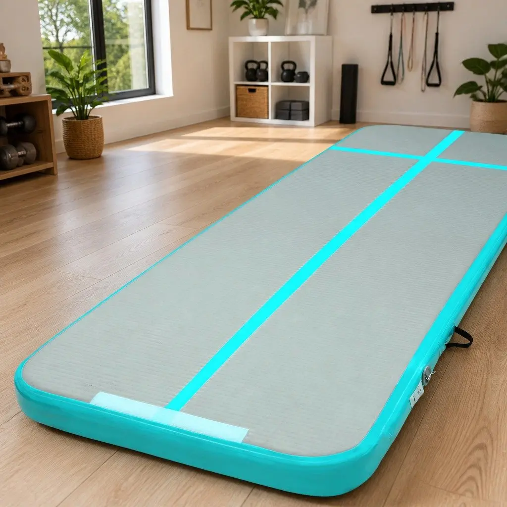 Air Track Mat Inflatable 4M Gymnastics Tumbling Floor Exercise Home Fitness Yoga
