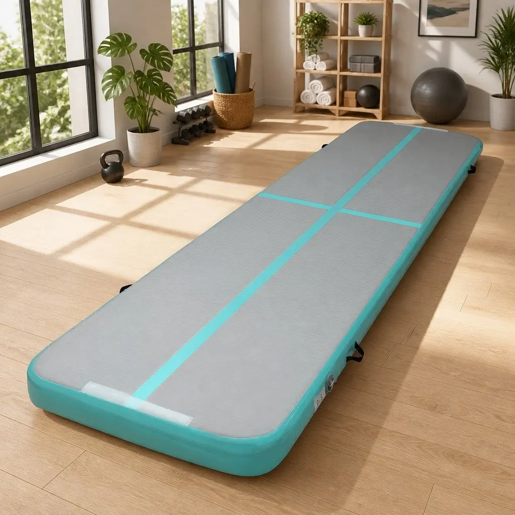 Air Track Mat Inflatable 4M Gymnastics Tumbling Floor Exercise Home Fitness Yoga