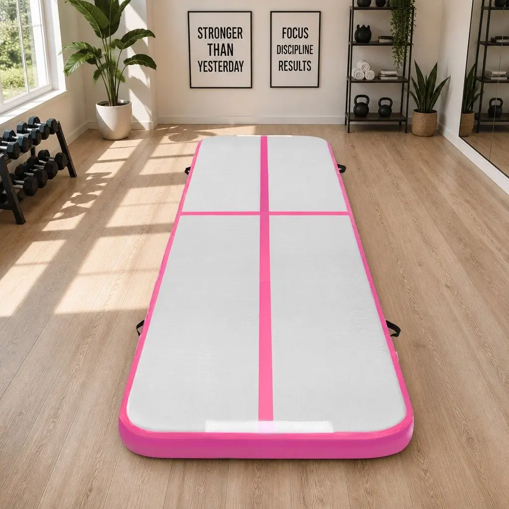 Air Track Inflatable Tumbling Mat Cushioned Surface 4M