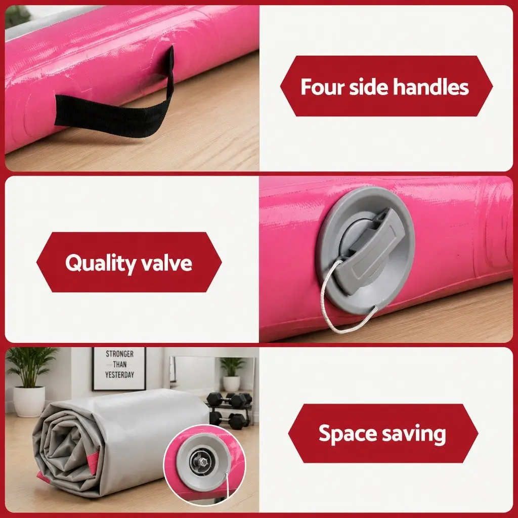 Air Track Inflatable Tumbling Mat Cushioned Surface 4M