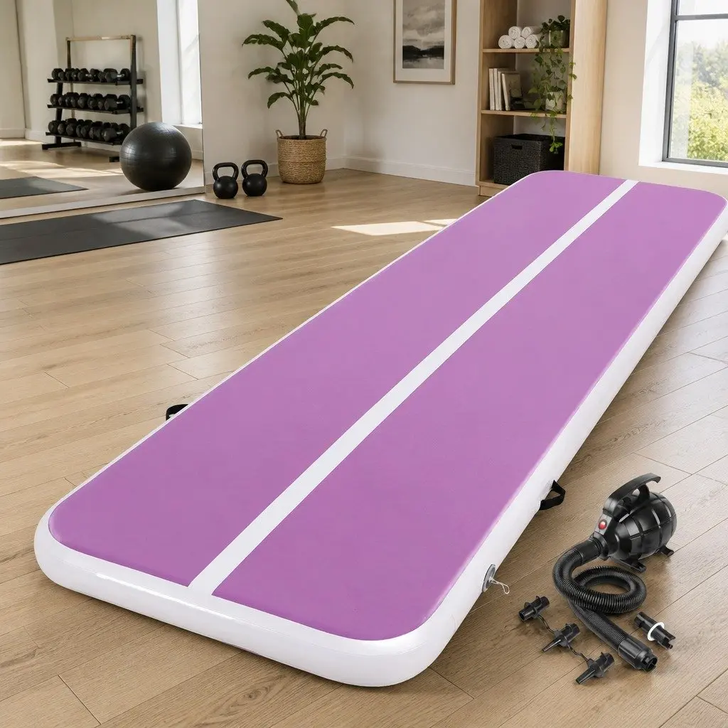 Air Track Mat Inflatable 4M Gymnastics Tumbling Exercise Yoga Training
