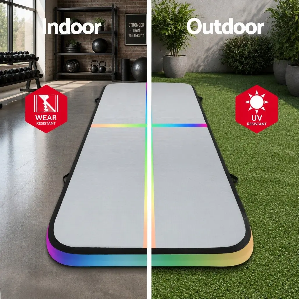 Air Track Gymnastics Tumbling Mat Inflatable 4M with Anti-Slip Surface and Electric Air Pump