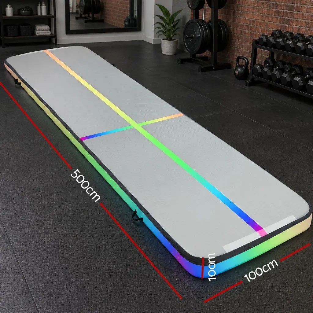 Air Track Inflatable Tumbling Mat 5M Cushioned Portable Anti-Slip Surface