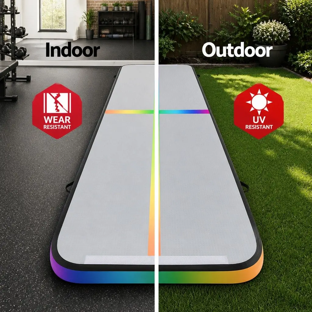 Air Track Inflatable Tumbling Mat 5M Cushioned Portable Anti-Slip Surface