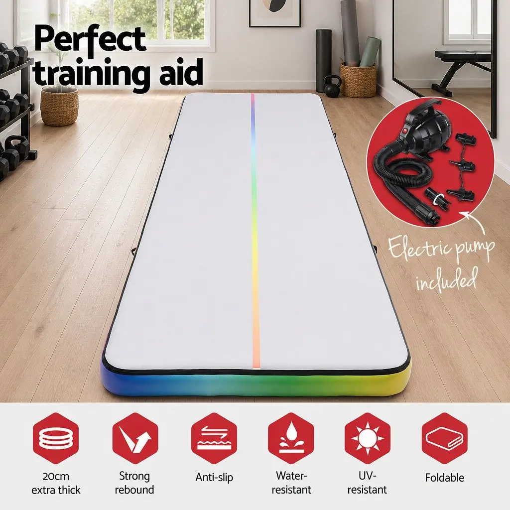 Air Track Mat Inflatable 6M Gymnastics Tumbling Training Exercise