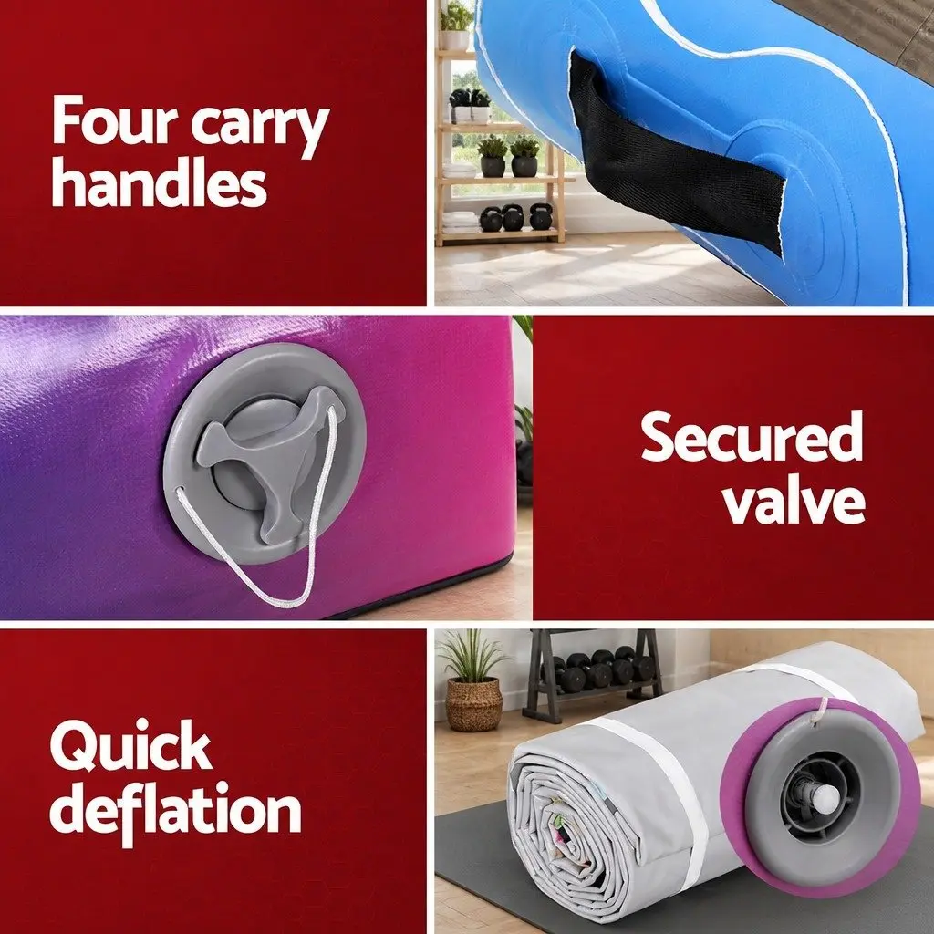 Air Track Mat Inflatable 6M Multicolour Gymnastics Tumbling Training Mat