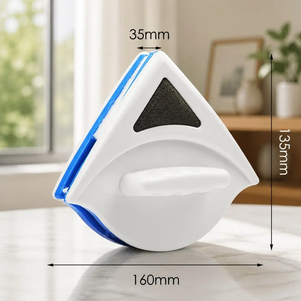 Magnetic Window Cleaner Double Sided 16cm for Glass Doors Shower Screens